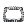 Boucle ardillon carrée en métal avec logo
