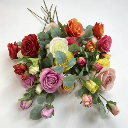 Bulgarian Rose Artificial Silk Rose Flowers