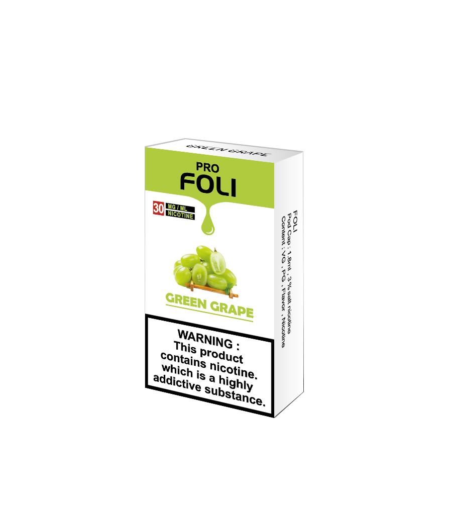 Grüner Traubengeschmack E-Liquid Foli Vape Pod E-Cig