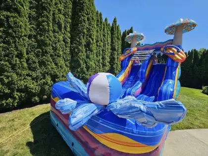 Commercial Grade Bouncy Castle: Mushroom Ice Cream Design for Kids