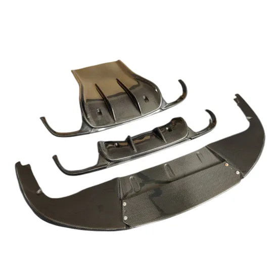 2011 Porsche 911 991 Carbon Fiber Front Bumper Lip, Rear Diffuser, Spoiler, Side Skirt Kit