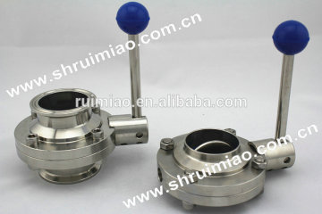 ss304 sanitary 1 inch butterfly valve
