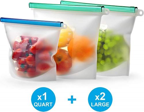 Silikonowe torby próżniowe o jakości spożywczej z zamkiem błyskawicznym