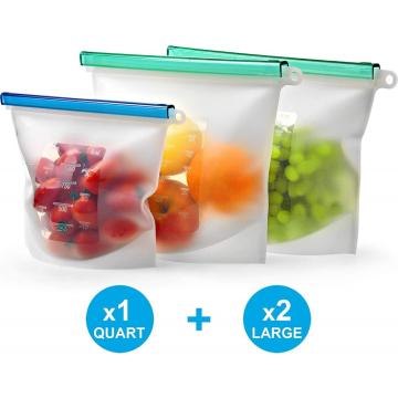 Food grade silicone vacuum bags with ziplock