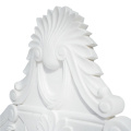 Classical Design Engraved Stone Bench with Floral Details