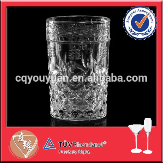 New arrival machine pressed clear glass mug set