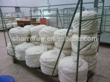 Scoured Chinese sheep wool tops white