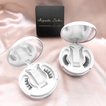Natural Black Handmade 3D Synthetic Mink Lashes with Magnet - Factory Price