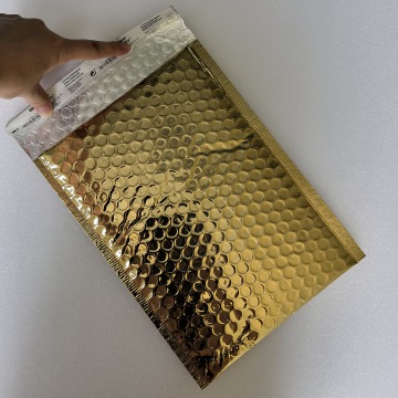 Anuncio publicitario holográfico de burbujas de papel de aluminio metálico brillante