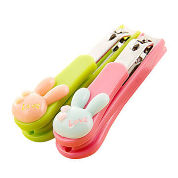 Promotional stainless steel cute rabbit shaped, 6.3*1*1cm pet nail clippers wholesale