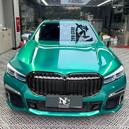Metal Paint Emerald Green Car Wrap