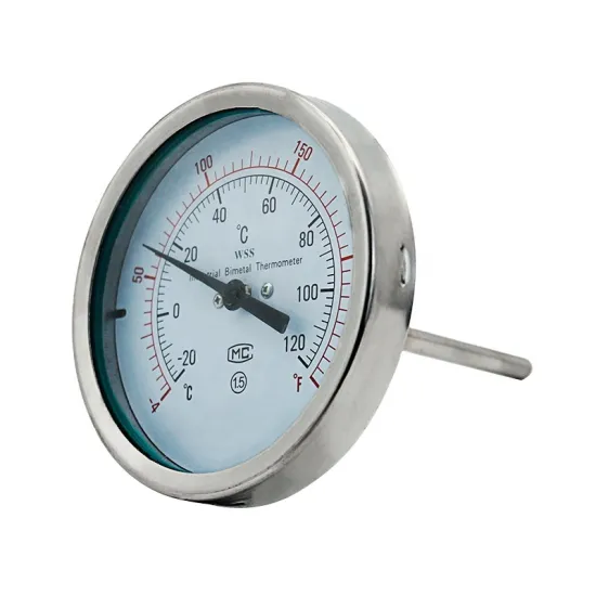 gauge stainless steel bimetallic thermometer