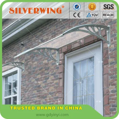 Plastic awning material polycarbonate rain cover for balcony awning