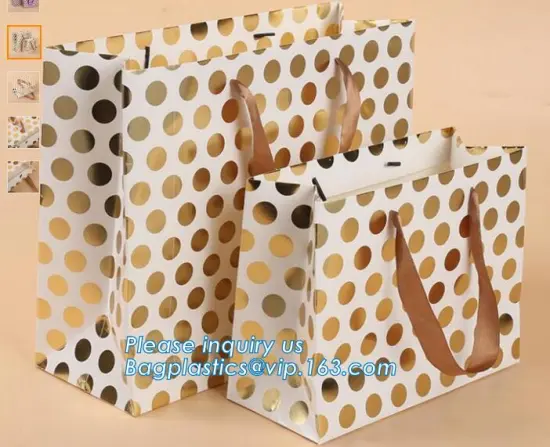 Twisted handle kraft paper gift bag printed, Wedding Paper Gift Bag, Raw materials of paper bag