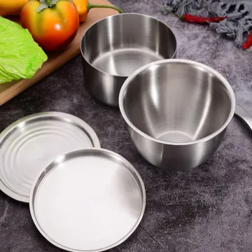 Korean Household Stainless Steel Bowl With Lid