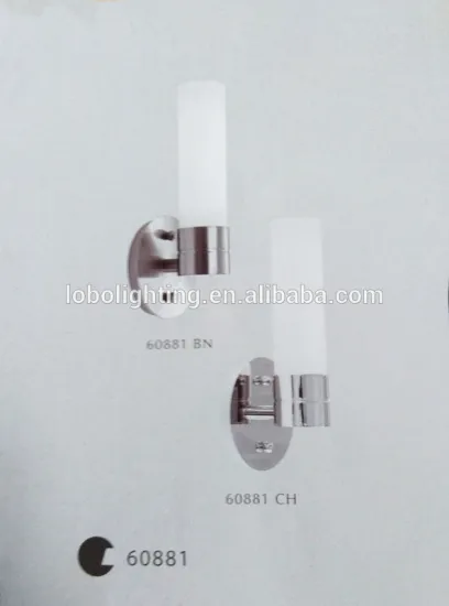 single lamp wall sconce with white opal cylinder shaped glass shade /vanity bathroom light/oriental sconce