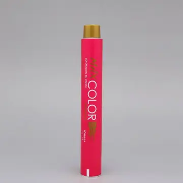 Cosmetic packaging hair dye tubes with plastic lid