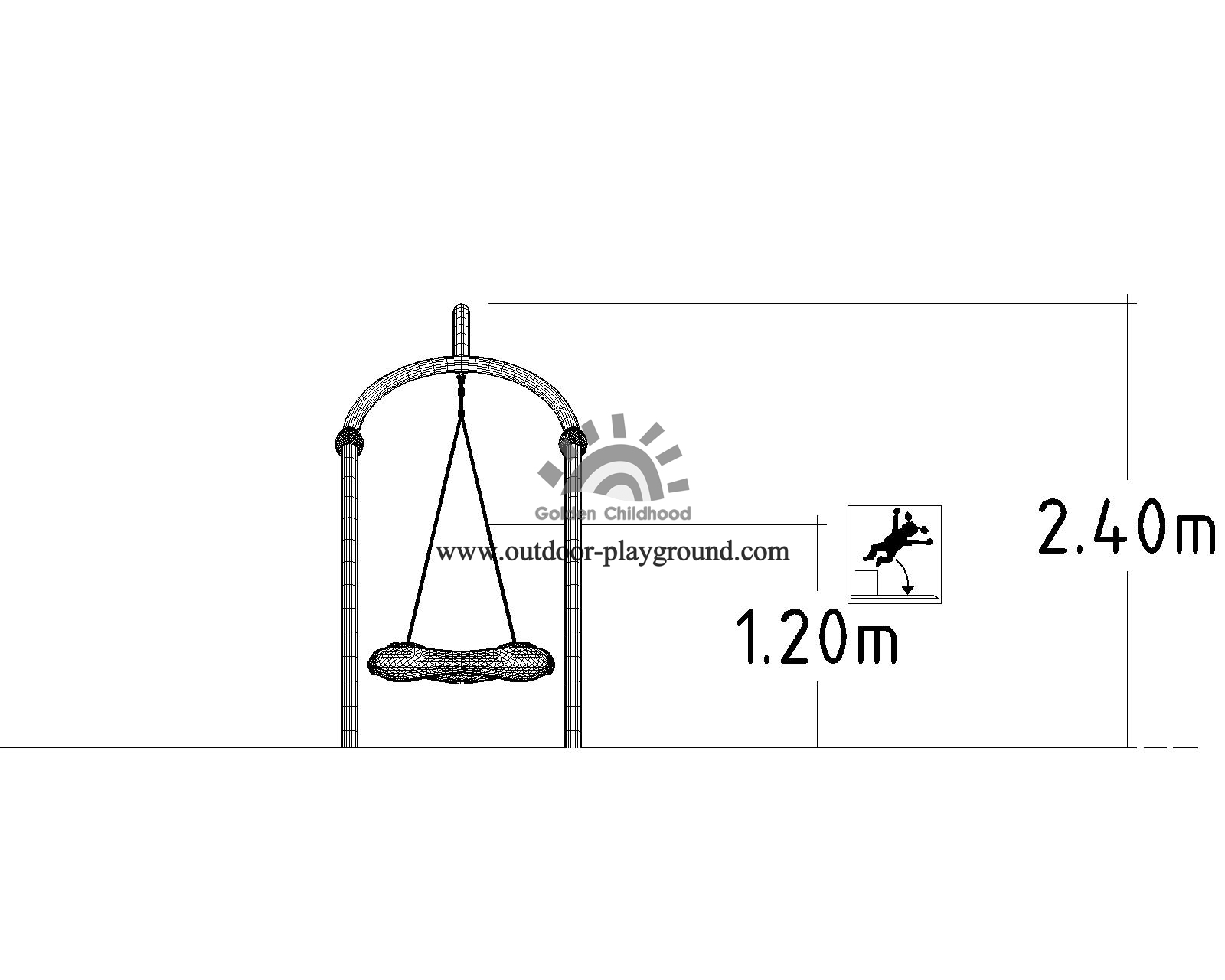 swings for playground equipment-Side