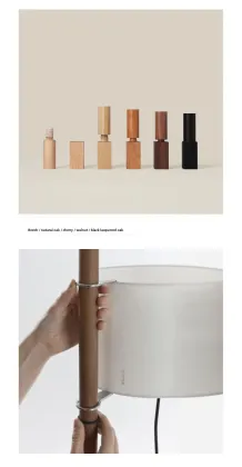 Santa & Cole Walnut Floor Lamp - Wabi Sabi Inspired Living Room Ambience Light