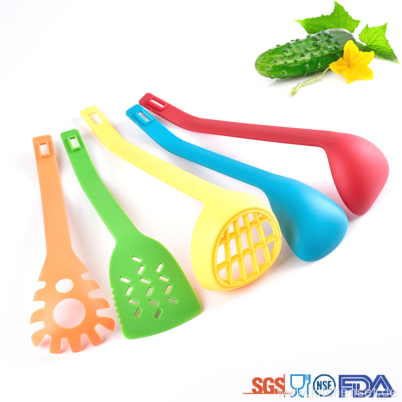 plastic colorful kitchen cooking utensil tool set