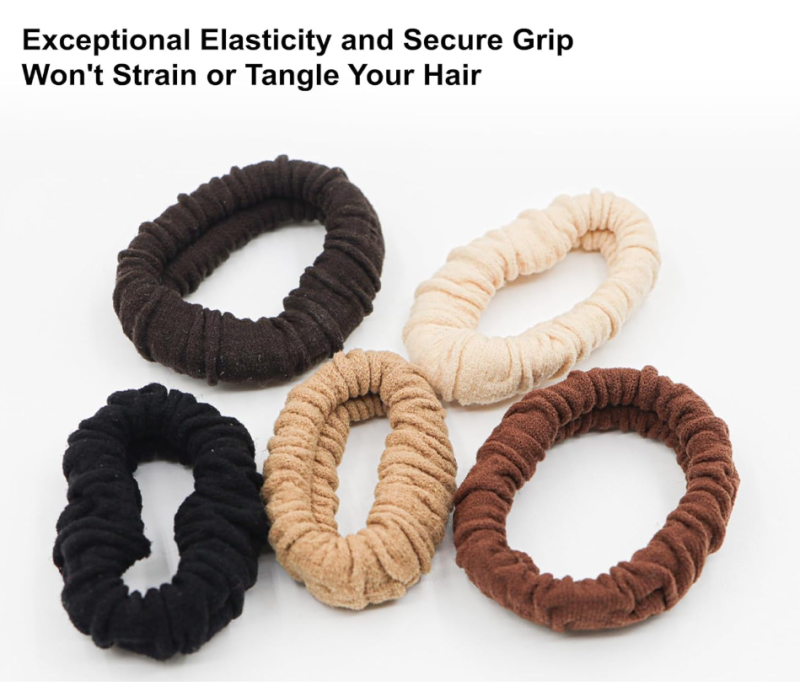 Soft and Elastic Polyester Hair Bands Without Tugging