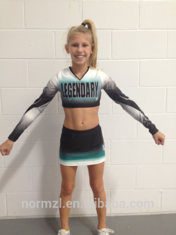 2015 dressed as cheerleader for children sportswear . sublimation cheer uniforms