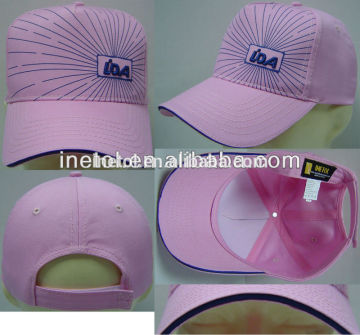 pink color 100% cotton blank army cap