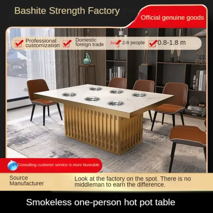 Hotel Restaurant Induction Cooker Dining Table