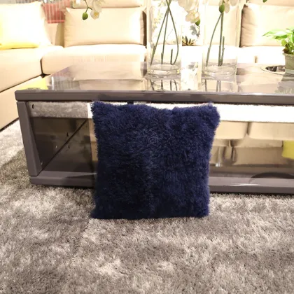 Factory price lamb wool fur lambskin cushion