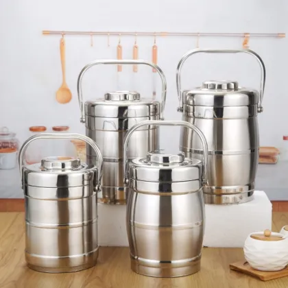Stainless Steel Vacuum Insulated Lunch Box - Hot Food Flask Tiffin Carrier