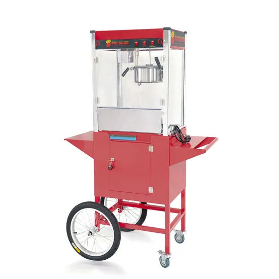 Electric Automatic Commercial Popcorn Machine with Wheels: Perfect for Industrial Use and Sweet Caramel Popcorn