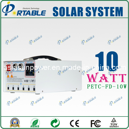 10W Portable Solar Power Home System (PETC-FDXT-10W)