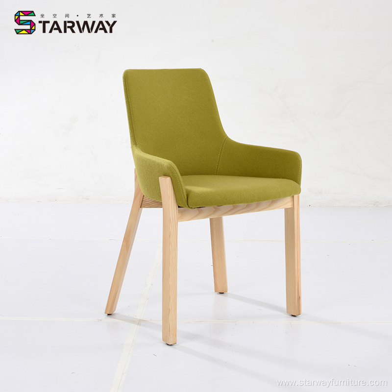 Modern Softcover Seat Wood Leg Dining Chair DC-959