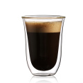 Verre borosilicaté personnalisé tasse à thé café tasse à double paroi en verre