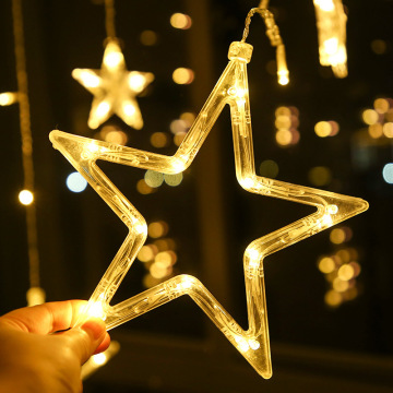 2022 Hot Sale Star Curtain String Lights for Ramadan Decoration