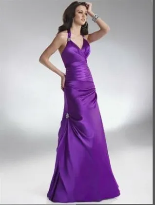 Oem Halter Floor Length Satin Spaghetti Straps A Line Western Wedding Bridesmaid Dresses