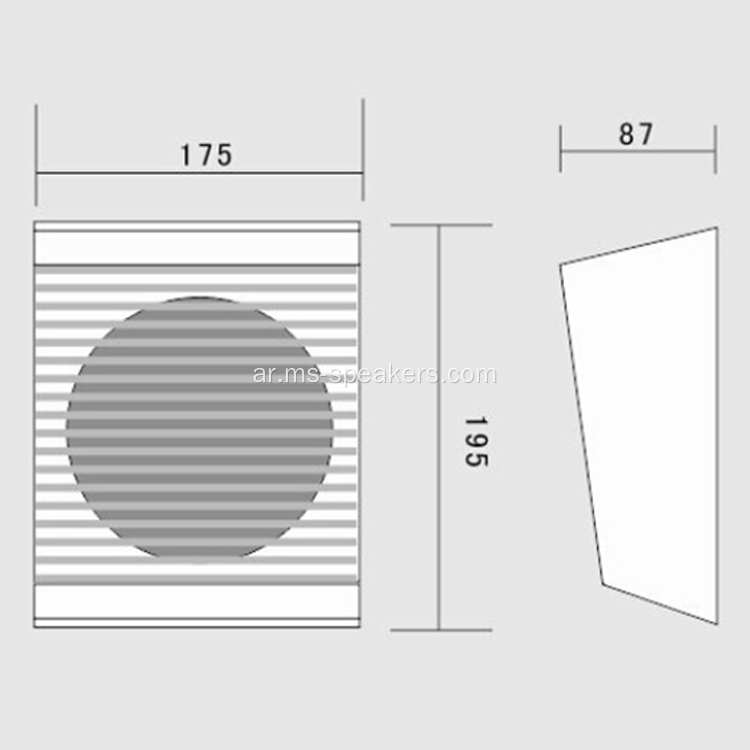 نظام ADRESS العام 5 بوصة مكبر صوت مثبت على الحائط