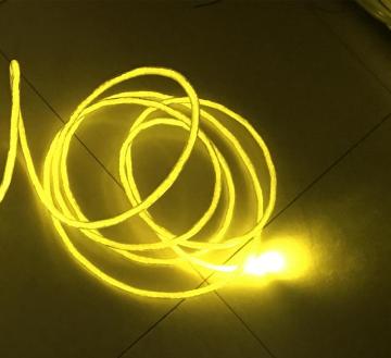 Super helder 1,0 mm multi-strengs zijglow plastic verlichting glasvezel optische kabel