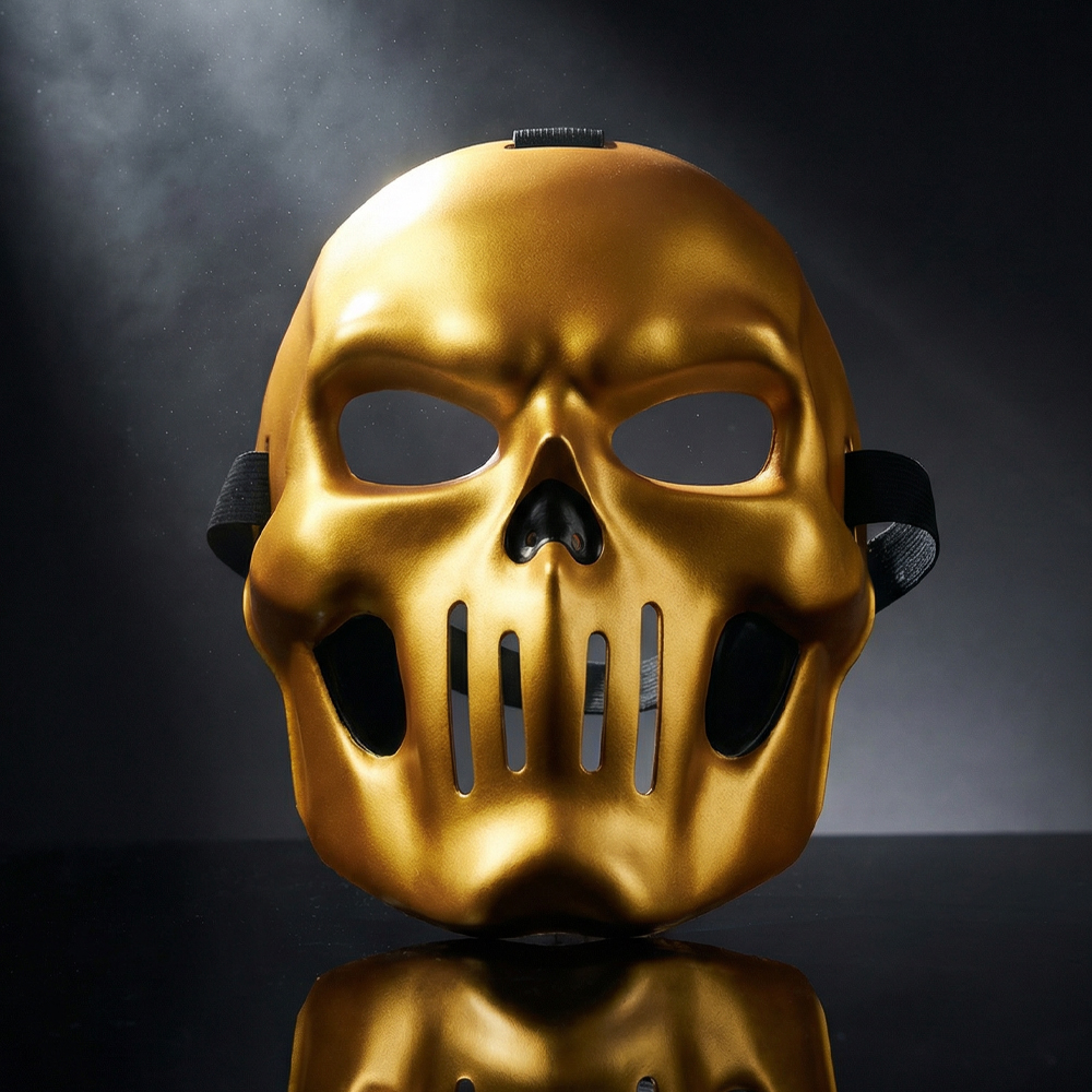 Gold Skull PVC Mask