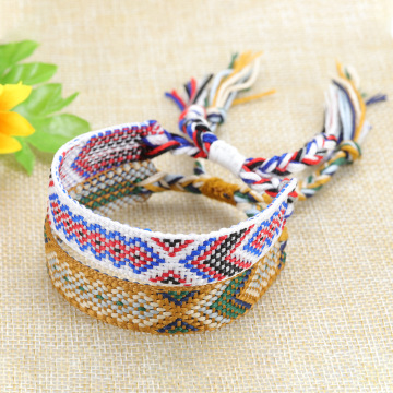 Woven Friendship Bracelets with Braided String Adjustable Nepal Mexico Wave Anklet for Best Friends