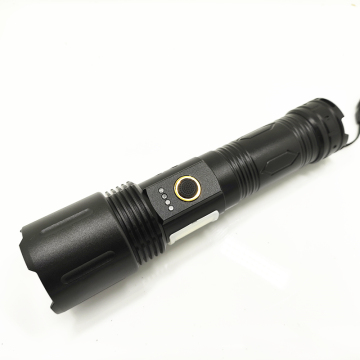Waterdicht oplaadbare LED -zaklamp met 7 modi en COB -zijlicht