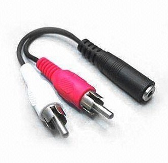Audio/Video Cable for All RCA Composite Audio Devices, With Audio Interconnect