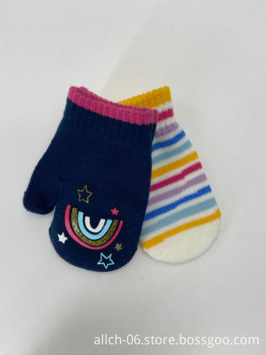 ALLCH Autumn Winter Thickened Touch Screen Chrysanthemum Embroidery Warm Gloves