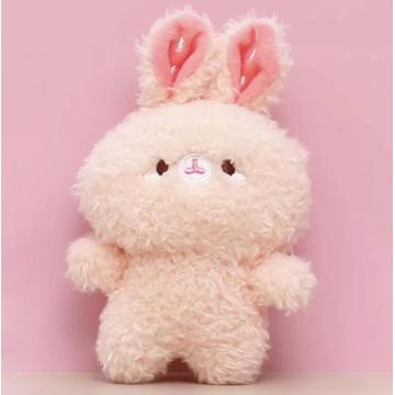 Pink curly rabbit plush children's toy decoration