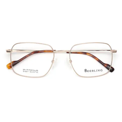 Latest Trendy Men's Titanium Optical Glasses: Round Vintage Frame Design
