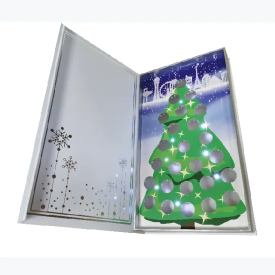 Chocolate paper packaging box with LED lights inside