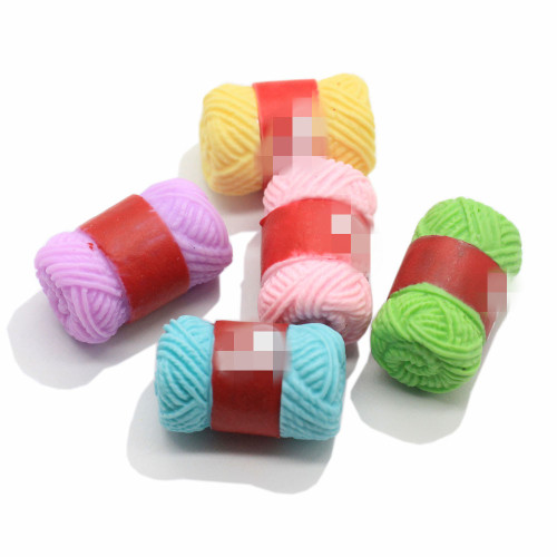 100 Stück / Los Neue Mixed Cotton Strickharz Flatback Cabochons für Haarschleifenzentren DIY Charms Flat Back Scrapbooking Dekoration