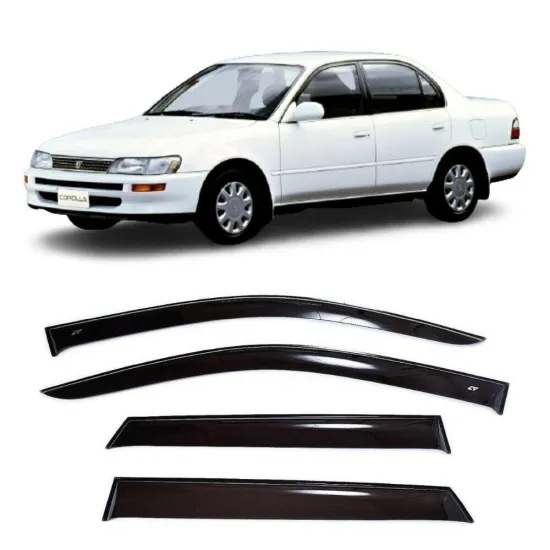 Ycsunz Auto Exterior Accessories for Toyota Corolla E100 1991-1997 - 4pcs Black Window Visors