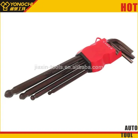 S2 9pcs extra long ball point hex key wrench set