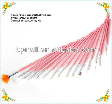 professional 15 pieces nail art brush set